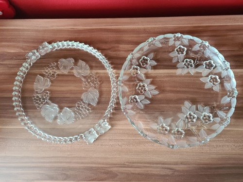 Vintage glas servierplatte - 2,