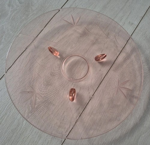 Kuchenplatte aus glas rosa - aus, in