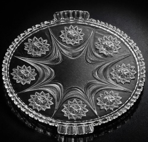 Vintage kristall servier - vintage,