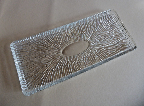 Vintage glas stollenplatte - glas,
