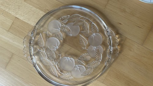 Vintage glas tortenplatte - vintage,