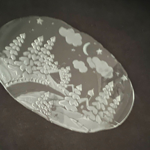 Ovale kuchenplatte aus - ovale, glas