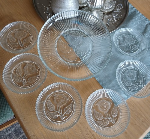 Ddr vintage glas set - glas-set, 7-teilig
